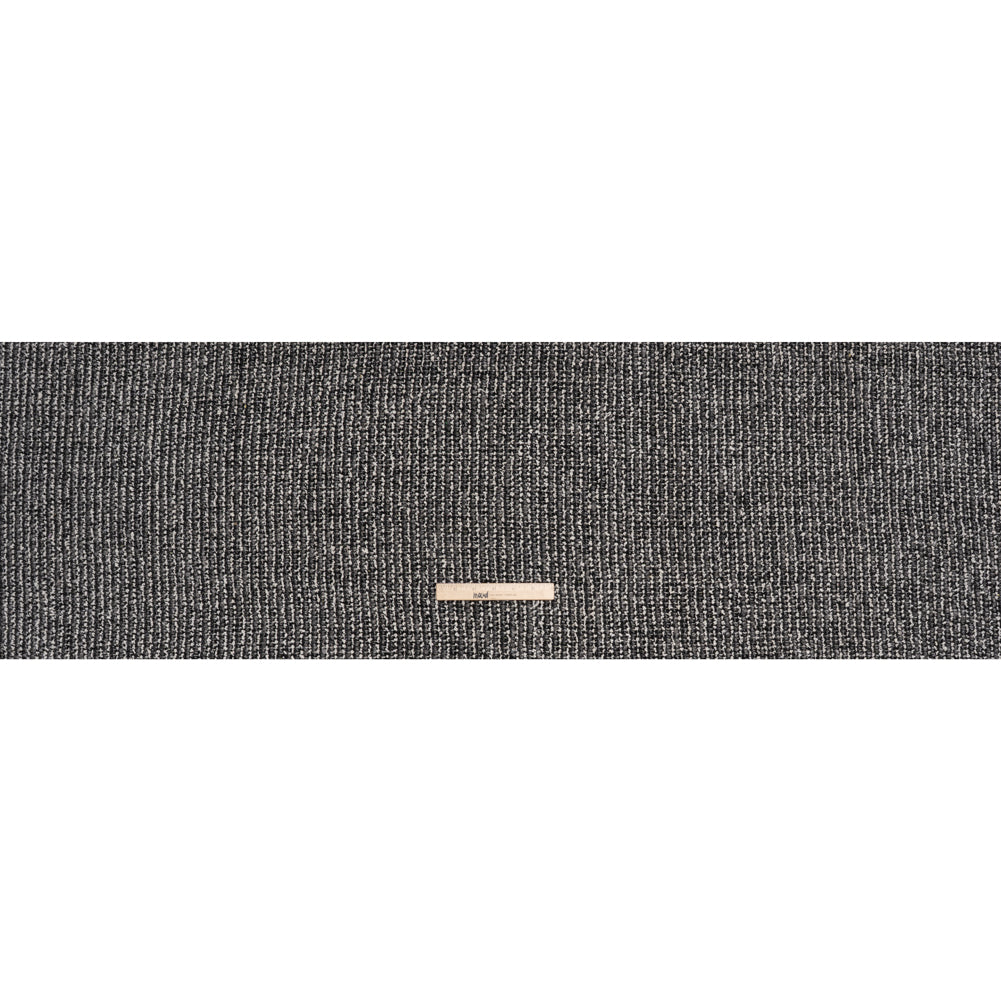 Metallic Wool Blend Boucle Coating Made in Italy - Gray, White and Silver Tweedy Stripes