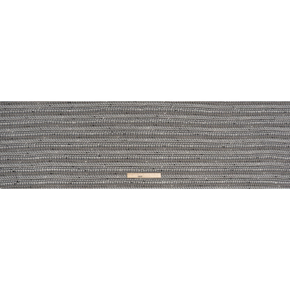 Metallic Wool Blend Tweed Made in Italy - White, Beige and Silver Stripes