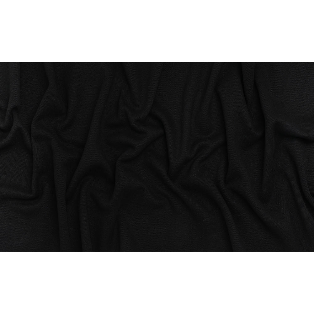 Heavy Wool Twill Coating - Black Herringbone - Deadstock Full