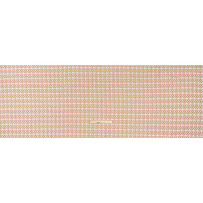 Metallic Wool and Acrylic Tweed Twill - Pink, Gold and White Geometric - Deadstock Full