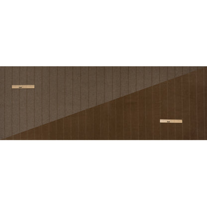 Brushed Wool Double Cloth Coating - Taupe and Warm Brown Chalk Stripes - Deadstock Full