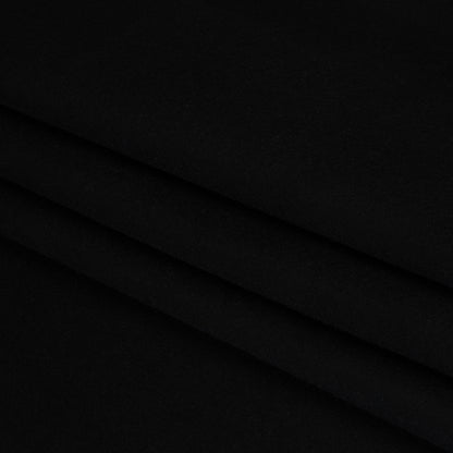 Brushed Wool Blend Coating - Black - Deadstock Folded