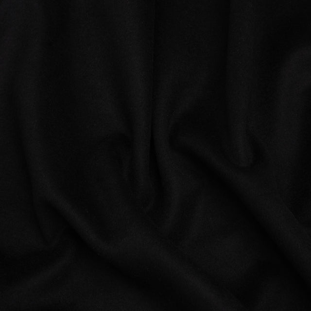 Brushed Wool Blend Coating - Black - Deadstock