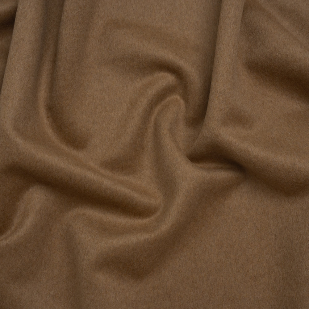 Brushed Wool Blend Coating - Tan - Deadstock