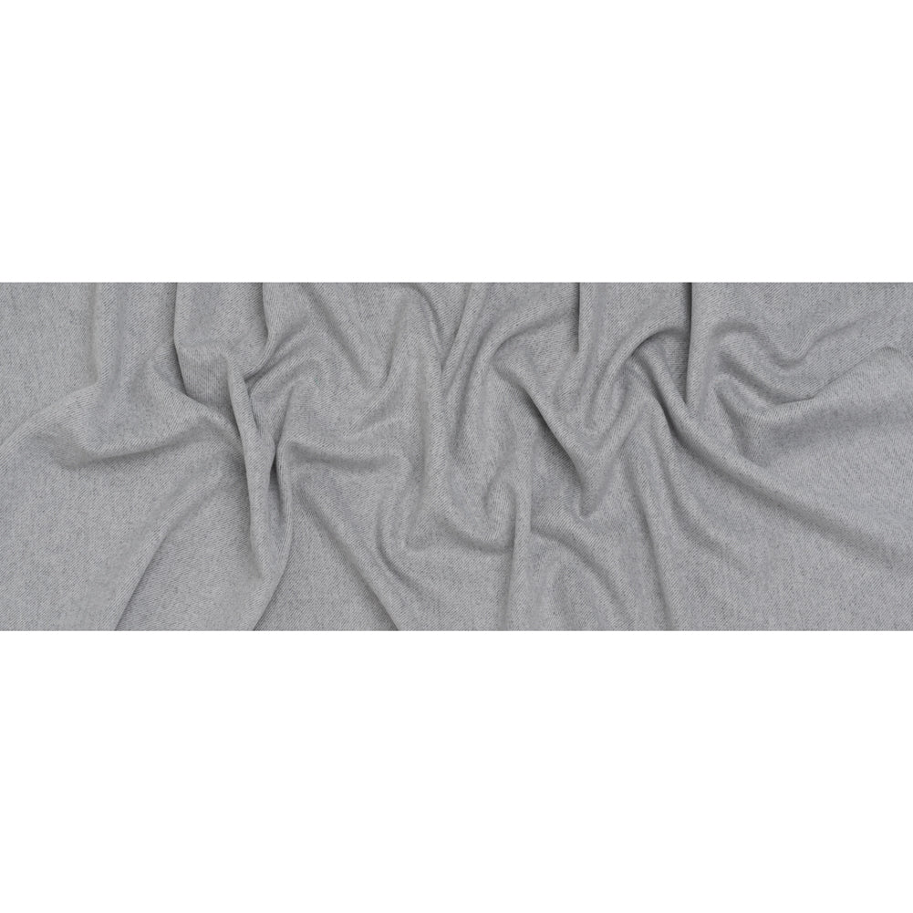 Brushed Polyester Twill Coating - Gray and White - Deadstock