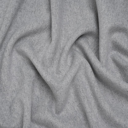 Brushed Polyester Twill Coating - Gray and White - Deadstock