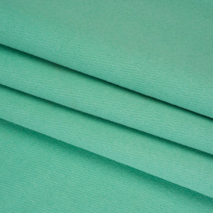 Brushed Wool Blend Twill Coating - Bright Mint - Deadstock