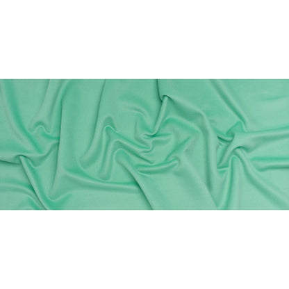 Brushed Wool Blend Twill Coating - Bright Mint - Deadstock
