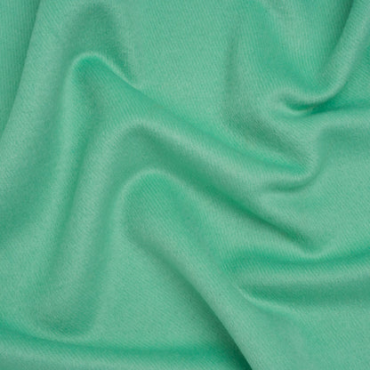 Brushed Wool Blend Twill Coating - Bright Mint - Deadstock