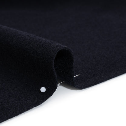 Brushed Wool Blend Coating - Midnight Navy - Deadstock Detail