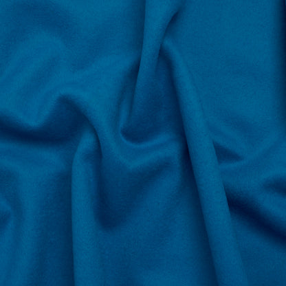 Brushed Wool Blend Coating - Azure Blue - Deadstock
