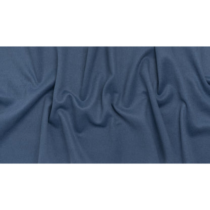 Brushed Wool Blend Double Cloth Coating - Denim Blue - Deadstock