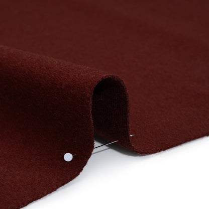 Brushed Wool Blend Coating - Burgundy - Deadstock