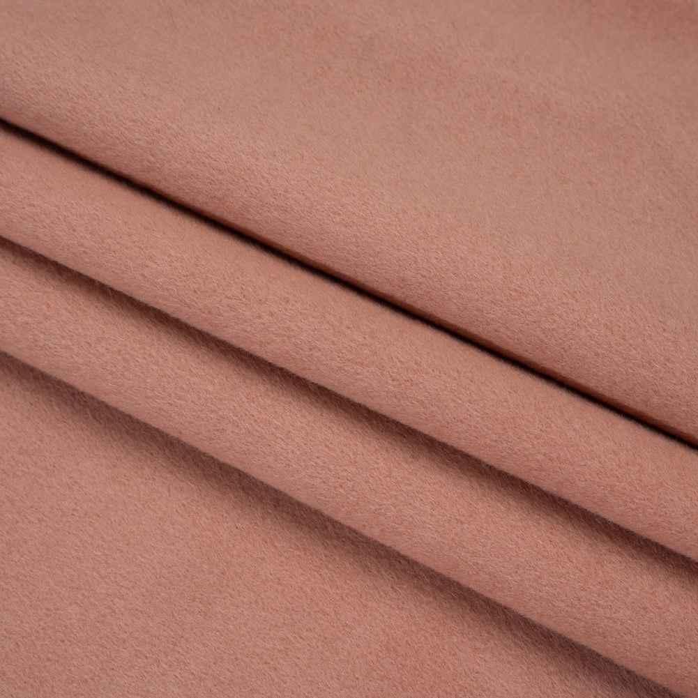Brushed Wool Blend Coating - Dusty Rose - Deadstock - Folded