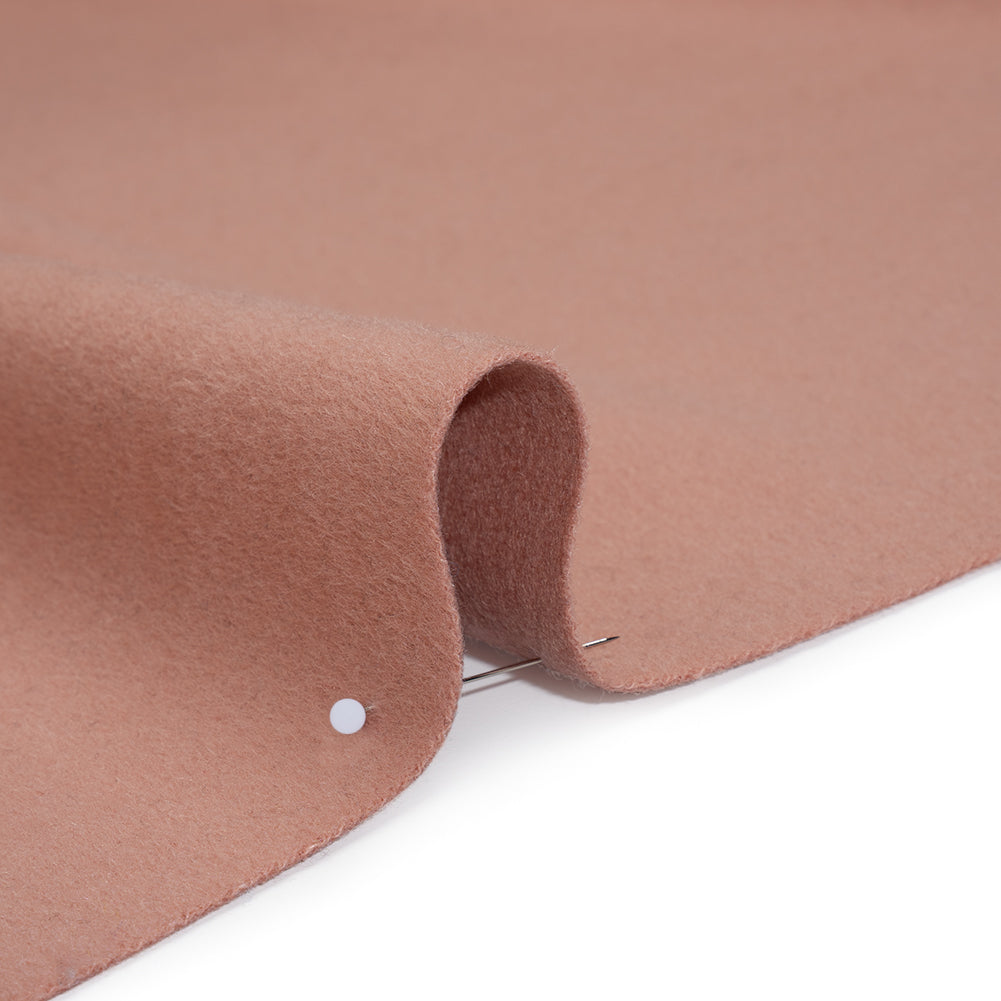 Brushed Wool Blend Coating - Dusty Rose - Deadstock - Detail