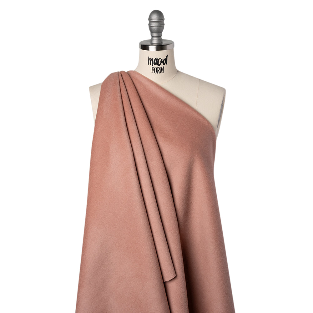 Brushed Wool Blend Coating - Dusty Rose - Deadstock - Drape