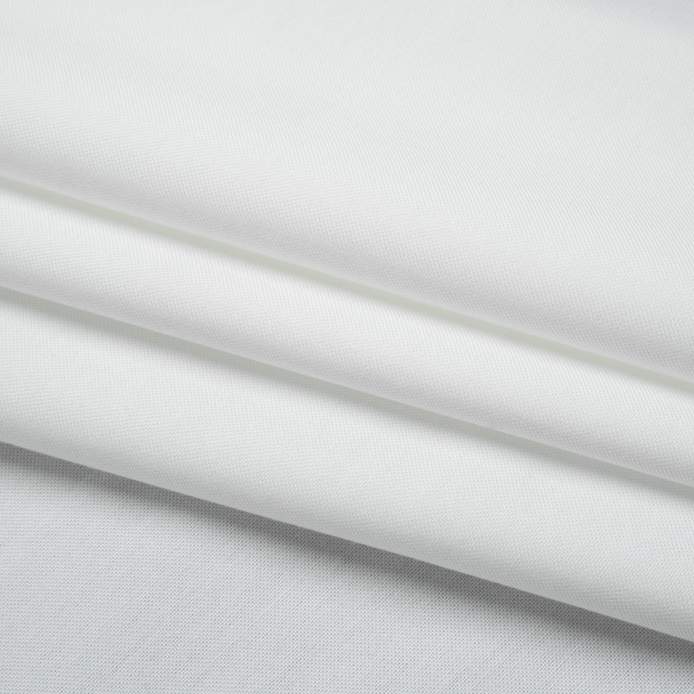 Cotton Oxford Shirting - Greenish White - Deadstock Folded