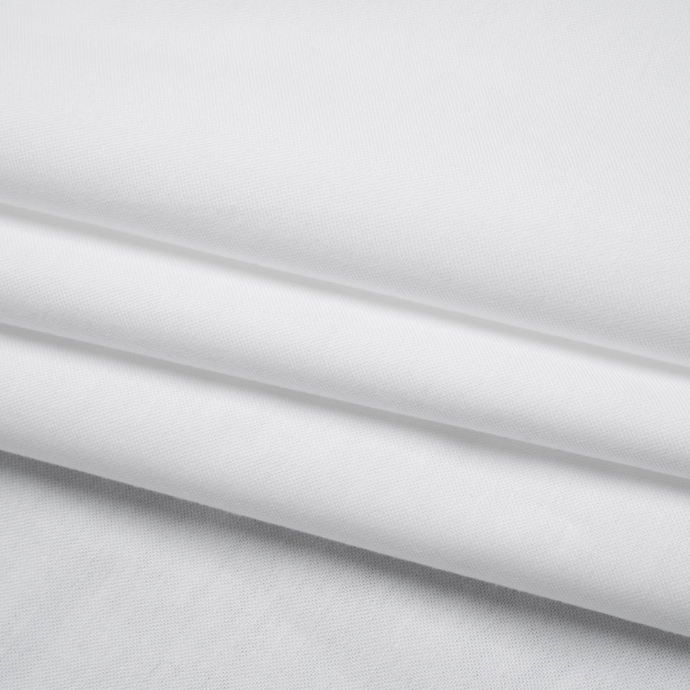 Crisp Cotton Oxford Shirting - White - Deadstock Folded