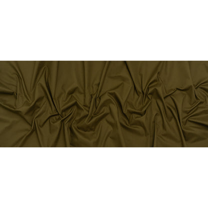 Cotton Twill Shirting - Dark Olive Green Subtle Stripes - Deadstock