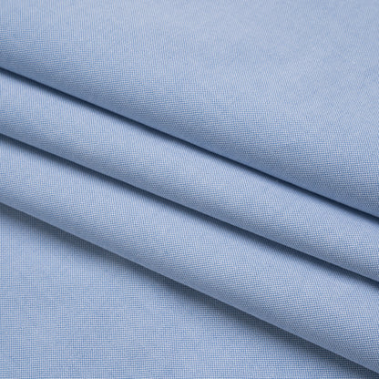 Cotton Oxford Shirting - Baby Blue - Deadstock Folded