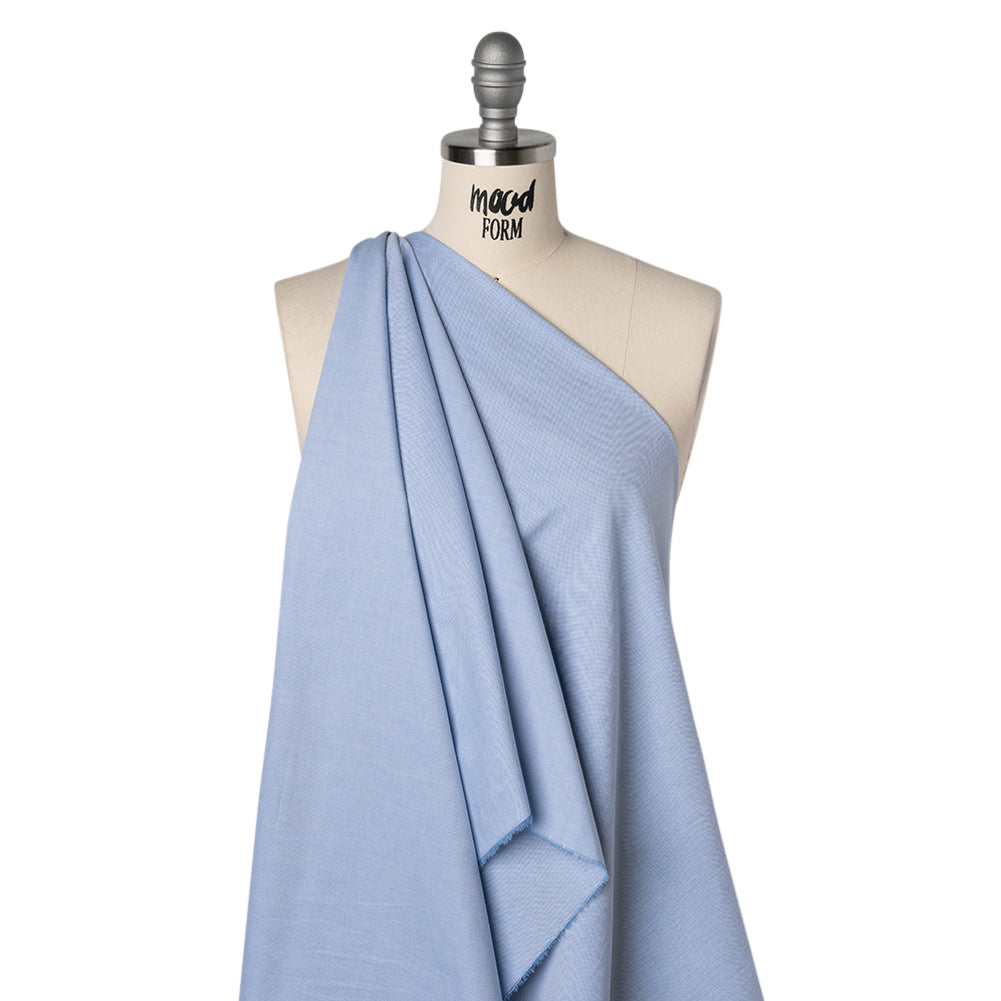 Cotton Oxford Shirting - Baby Blue - Deadstock Drape