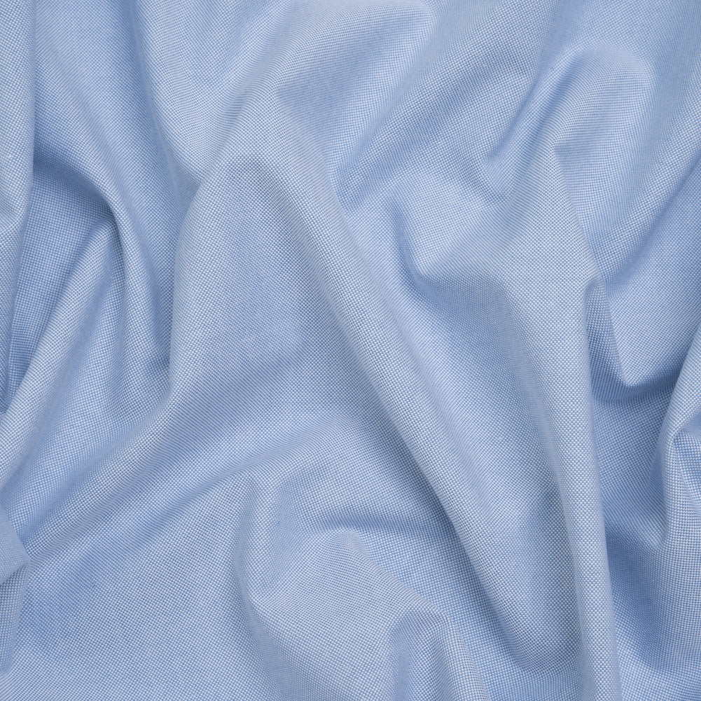 Cotton Oxford Shirting - Baby Blue - Deadstock