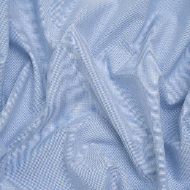 Cotton Oxford Shirting - Baby Blue - Deadstock