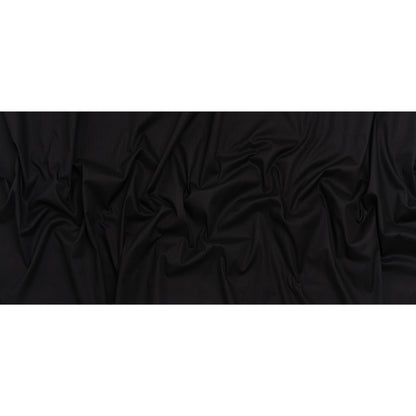 Cotton Twill Shirting - Black Monochrome Candy Stripes - Deadstock