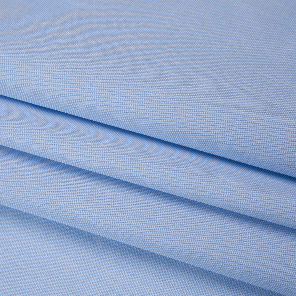 Cotton Shirting - Powder Blue Heathered - Deadstock