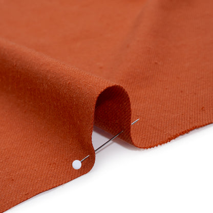 Textured Cotton Twill - Burnt Orange - Deadstock