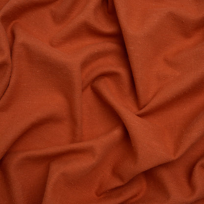 Textured Cotton Twill - Burnt Orange - Deadstock