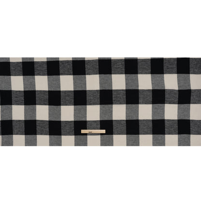 Cotton Twill Flannel - Black and Ecru Buffalo Check - Deadstock - Full
