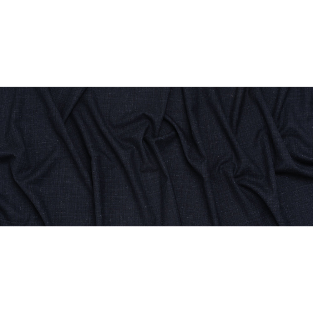 Wool and Alpaca Suiting Made in Italy - Heathered Dark Indigo - Deadstock Full