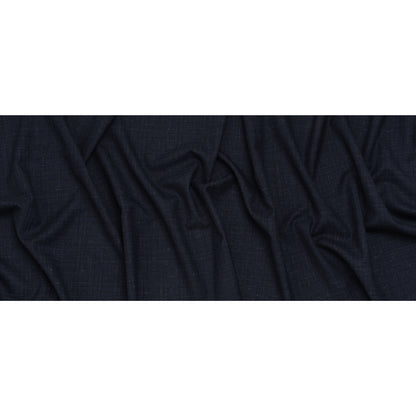 Wool and Alpaca Suiting Made in Italy - Heathered Dark Indigo - Deadstock Full