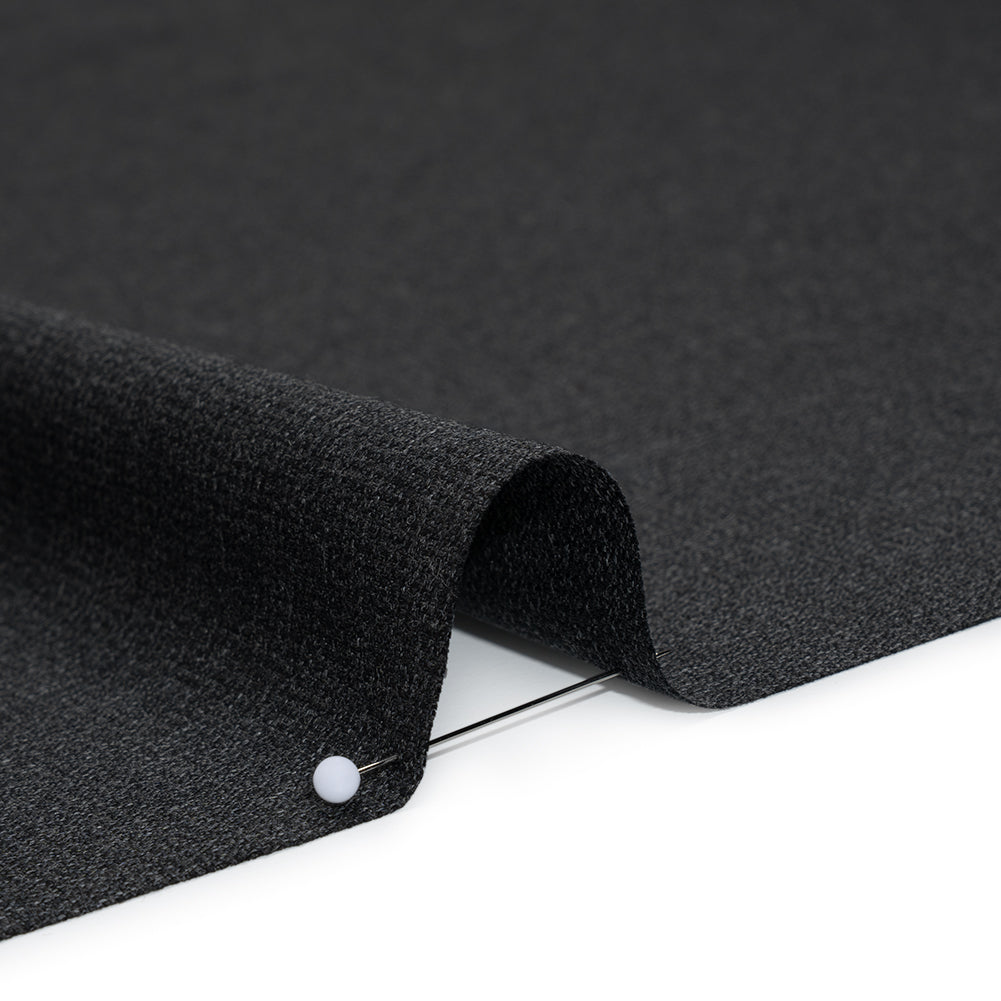 Wool Suiting Made in Italy - Gray and Charcoal Subtle Texture - Deadstock