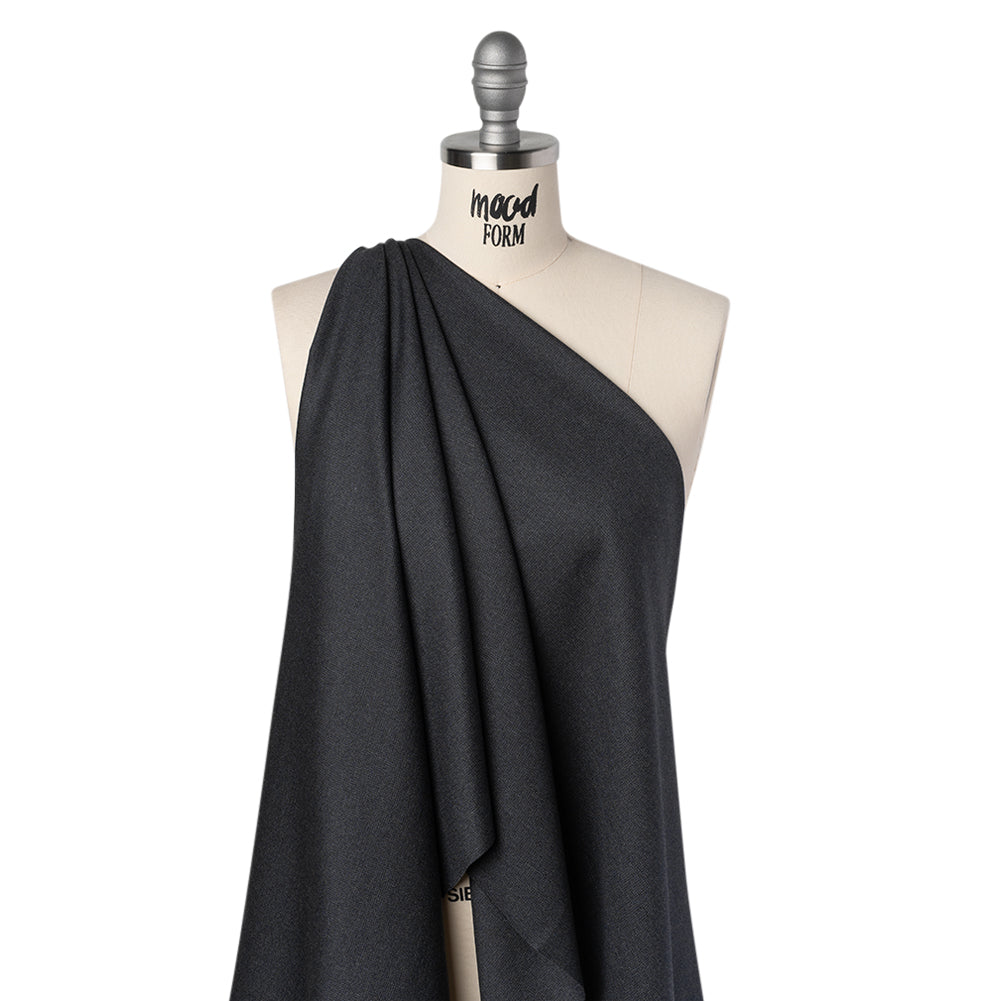 Wool Suiting Made in Italy - Gray and Charcoal Subtle Texture - Deadstock