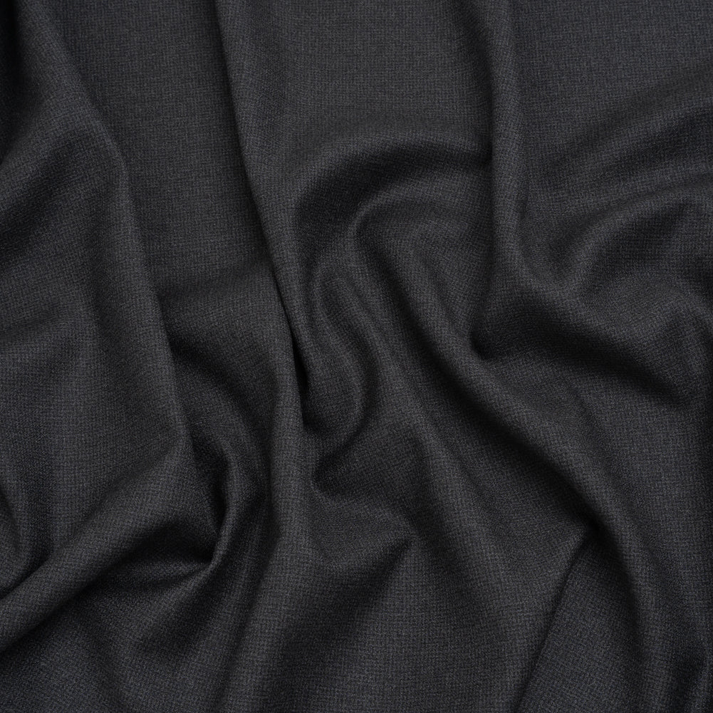 Wool Suiting Made in Italy - Gray and Charcoal Subtle Texture - Deadstock