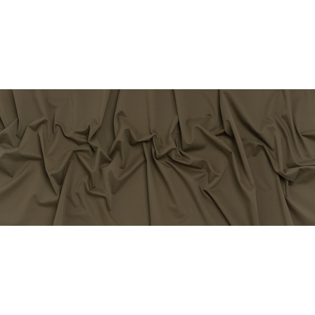 Stretch Cotton and Cashmere Twill Made in Italy - Army Green - Deadstock - Full