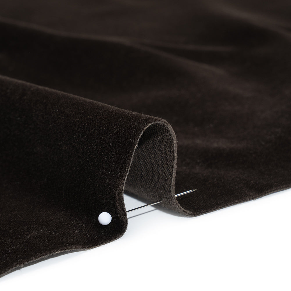 Cotton Velveteen Made in Italy - Chocolate Brown - Deadstock