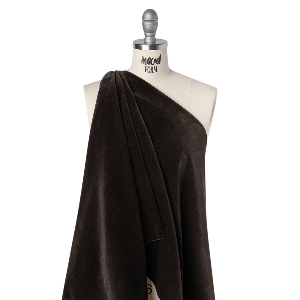 Cotton Velveteen Made in Italy - Chocolate Brown - Deadstock
