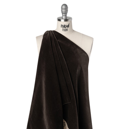 Cotton Velveteen Made in Italy - Chocolate Brown - Deadstock