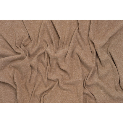 Stretch Brushed Double Face 2x2 Rib Knit - Pecan Beige - Deadstock Full