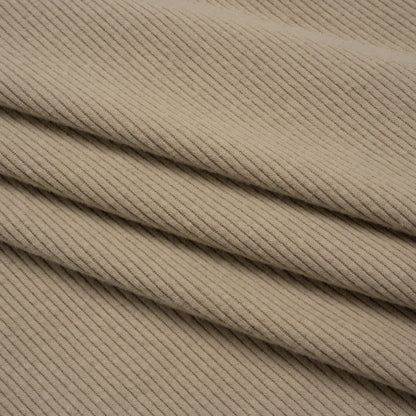 Stretch Brushed Double Face 2x2 Rib Knit - Taupe - Deadstock