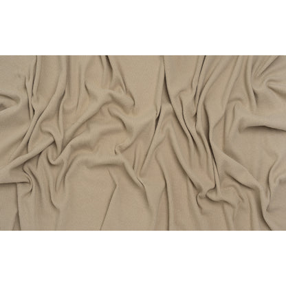 Stretch Brushed Double Face 2x2 Rib Knit - Taupe - Deadstock