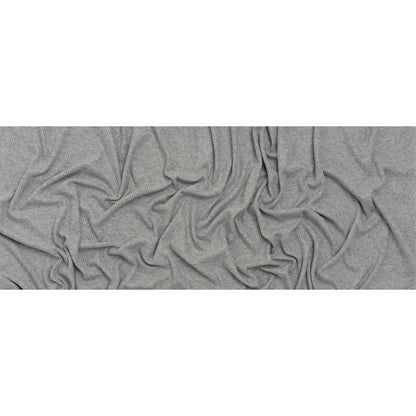 Brushed Cozy Stretch Viscose 2x2 Rib Knit - Light Gray - Deadstock Full