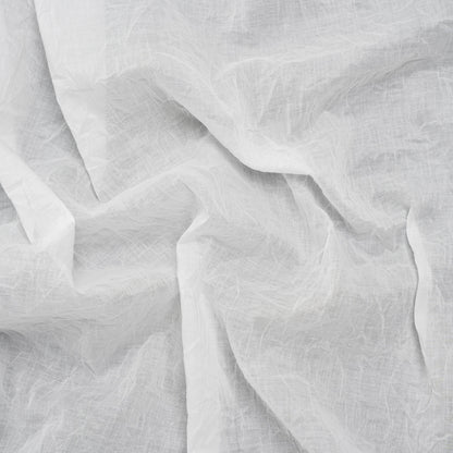 Crinkled Lightweight Cotton Woven - White PFD - Deadstock
