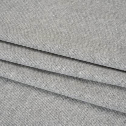 Cotton and Polyester 1x1 Rib Knit - Heathered Warm Gray - Deadstock Folded