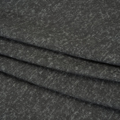 Cozy Brushed Stretch Rayon Sweater Knit - Heathered Anthracite Gray - Deadstock Folded