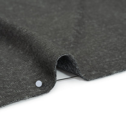 Cozy Brushed Stretch Rayon Sweater Knit - Heathered Anthracite Gray - Deadstock Detail