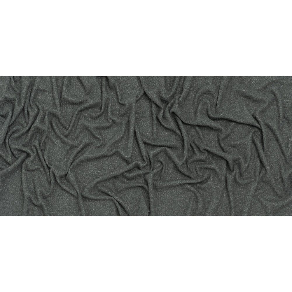 Brushed Stretch Rayon and Polyester Waffle Sweater Knit - Heathered Anthracite Gray - Deadstock - Full